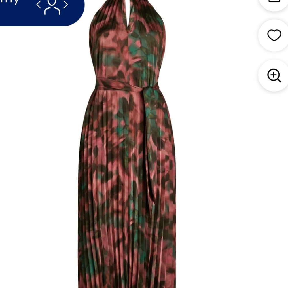 Multicolor Halter Neck Dress - Picture 3 of 4